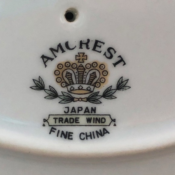 Vintage 80s Amcrest Gravy Bowl/Boat w/ Underplate Japan Fine China 3”x7”x9” - Picture 9 of 9